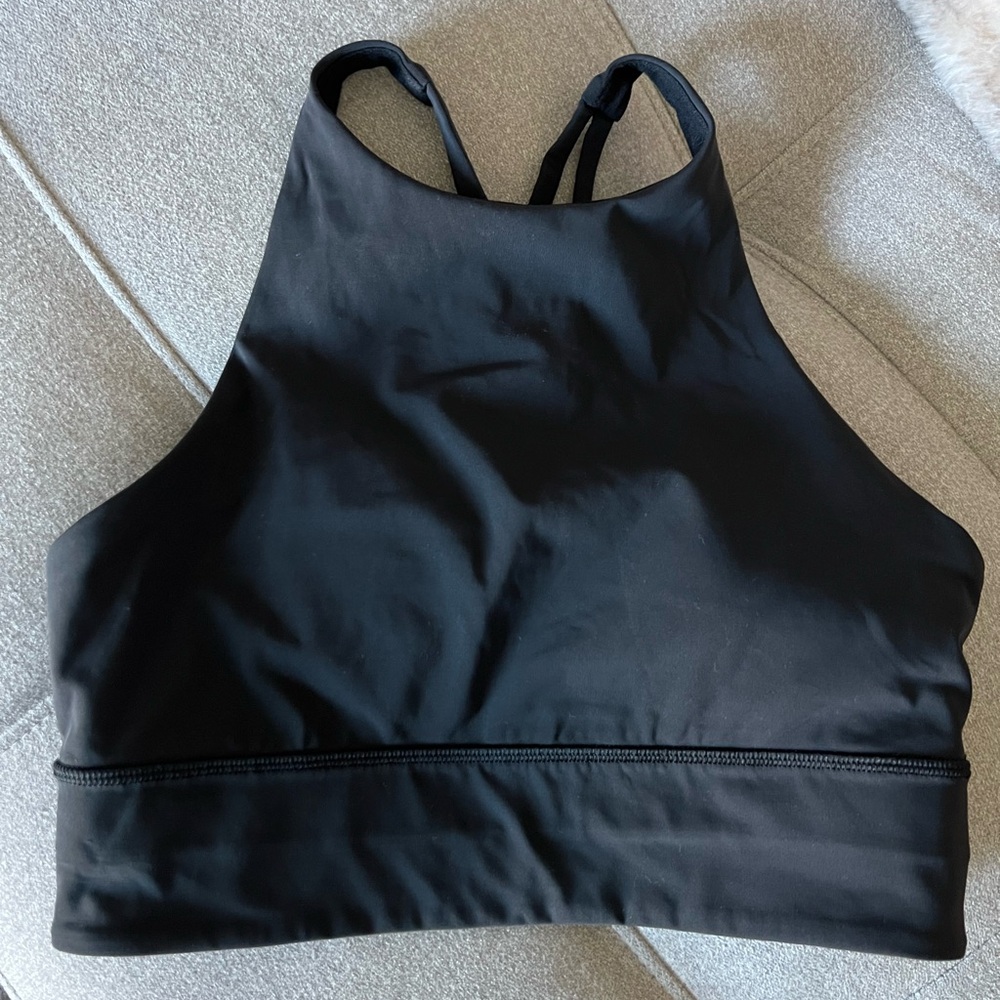 High neck energy bra